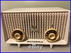 Vintage Motorola 1950's Model 56R Atomic Radio in Ivory And Gold