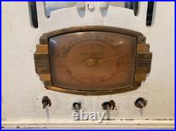 Vintage Motorola 5T Tombstone Tube Radio Wood Cabinet Art Deco Antique Untested