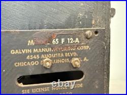 Vintage Motorola 65 F12-A Tube Radio Mid Century Rare Model