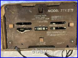 Vintage Motorola 77X22 Tube Radio AM FM Wood Tabletop Powers On Repair