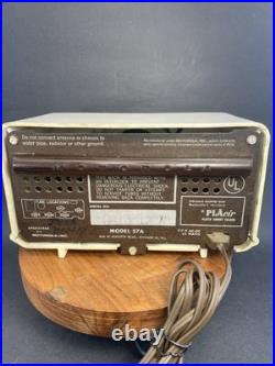 Vintage Motorola Model 57A Tube Radio AM Bakelite MCM White Working 1957 USA