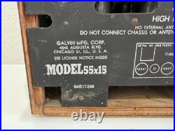 Vintage Motorola Tube Radio Model 55X15 Hand-Painted Floral Design (Tested)