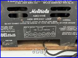 Vintage Motorola Tube Radio Model 55X15 Hand-Painted Floral Design (Tested)