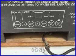 Vintage Motorola Tube Radio Model 55X15 Hand-Painted Floral Design (Tested)