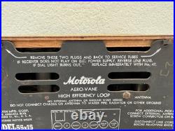 Vintage Motorola Tube Radio Model 55X15 Hand-Painted Floral Design (Tested) Vintage Motorola Tube Radio Model 55X15 Hand-Painted Floral Design (Tested)