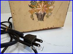 Vintage Motorola Tube Radio Model 55X15 Hand-Painted Floral Design (Tested)