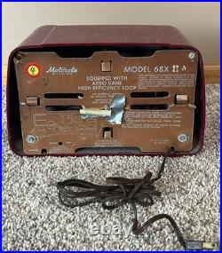 Vintage Motorola Tube Radio Model 68X11A