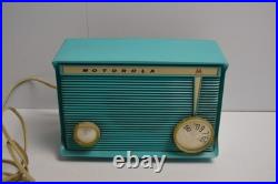 Vintage Motorola Turquoise Tube Radio Model A8J 23 MCM Tested Works