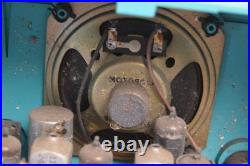 Vintage Motorola Turquoise Tube Radio Model A8J 23 MCM Tested Works