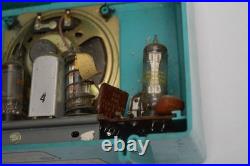 Vintage Motorola Turquoise Tube Radio Model A8J 23 MCM Tested Works