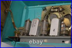 Vintage Motorola Turquoise Tube Radio Model A8J 23 MCM Tested Works