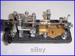 Vintage NOS 1944 Vibroplex Blueracer HAM Tube Radio Telegraph Morse Code Key Bug