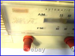 Vintage Naigai Electric Coral AM FM Hi Fi Tube Radio Works Japan 16 Damaged