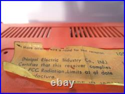 Vintage Naigai Electric Coral AM FM Hi Fi Tube Radio Works Japan 16 Damaged
