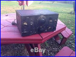 Vintage National Co Ham radio 101x Receiver 1930's 11 Tubes Magic Eye rare