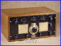 Vintage National Co. Mod AGS, 9 tube Shortwave Radio Receiver 1932 plug-in coils
