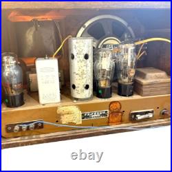 Vintage National Vacuum Tube Radio Japan Showa Era Wood Cabinet Tested Works Vintage National Vacuum Tube Radio Japan Showa Era Wood Cabinet Tested Works