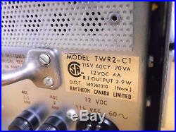 Vintage New Old Stock Raytheon Ray-tel Twr-2 Cb Radio Tube Transceiver Mint