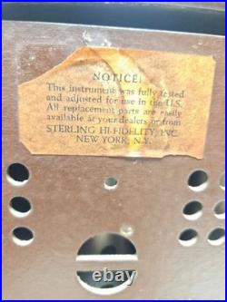 Vintage Nordmende / Sterling Kadett 57 USA Tube Radio Powers On, Tunes