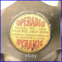 Vintage OPERADIO DYNAMIC 12 FIELD COIL SPEAKER Working 2350 OHMS F. C