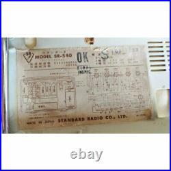 Vintage Old 5-ball battery vacuum tube radio 1950s standard SR-540 used Japan