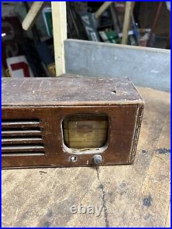 Vintage Old Art Deco Philco Transitone Electric Tube Radio Wood Case Parts USA