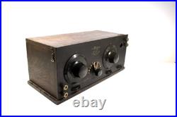 Vintage Old Excellent Grebe Cr-5 Antique Bakelite Panel Tube Radio + Bbtt Tube