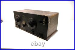 Vintage Old Excellent Grebe Cr-5 Antique Bakelite Panel Tube Radio + Bbtt Tube