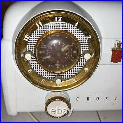 Vintage Old Near Mint Crosley MID Century Modern Antique Dashboard Motif Radio