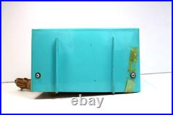 Vintage Old Nice Turquoise Olympic MID Century Atomic Crack Free Antique Radio