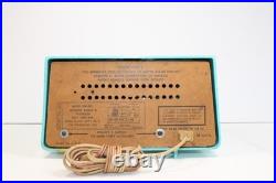 Vintage Old Nice Turquoise Olympic MID Century Atomic Crack Free Antique Radio