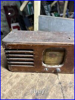 Vintage Old Original Philco Transitone Electric Tube Radio Wood Case Parts USA