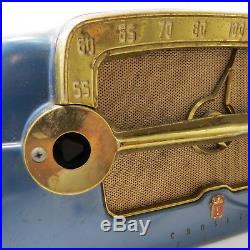 Vintage Original Crosley Tabletop Radio in Blue with Gold Trim Model E-15BE