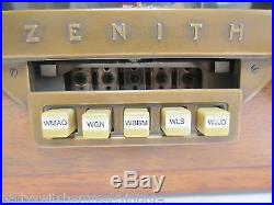 Vintage Original Tube Radio w Wooden Cabinet ZENITH SUPERHETERODYNE # 805 USA