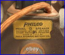Vintage PHILCO 87 RADIO Working FIELD COIL G SPEAKER -10 & 3/4 3410 fc ohm