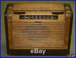 Vintage PHILCO Wood/Leather Tube Radio 46-350 Code 121