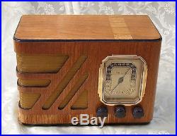 Vintage PHILCO Wood Table Radio Model 38-15 Very Nice Condition ART DECO