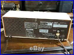 Vintage PINK! Motorola table top tube radio clock alarm model 57CS 3A