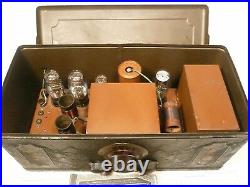 Vintage POLYDYNE 5 BREADBOX radio Restored Working 5 TUBES -NICE CLEAN UNIT