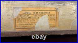 Vintage Packard Bell 46 D Wood Tube Radio Original Condition Untested