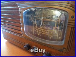 Vintage Packard Bell Model 35H Stationized Tube Radio 1938 Restored