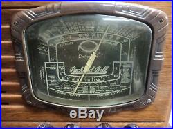 Vintage Packard Bell Model 35H Stationized Wood Case Tube Radio 1938