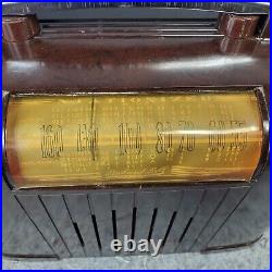 Vintage Packard Bell Tube Radio Model 551 AM Stationized Brown Bakelite Works