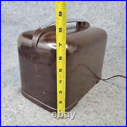 Vintage Packard Bell Tube Radio Model 551 AM Stationized Brown Bakelite Works