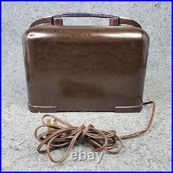 Vintage Packard Bell Tube Radio Model 551 AM Stationized Brown Bakelite Works