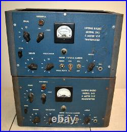 Vintage Pair Lettine Radio 242 6 Meter Tube Ham VHF Transmitter Original