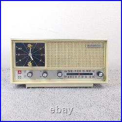 Vintage Panasonic Model RC- 721 AM/FM Tube Radio Clock 1960s Made In Japan Works
