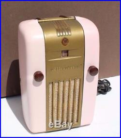 Vintage Pastel Baby Pink Westinghouse H-126 Little Jewel Radio (Restored)