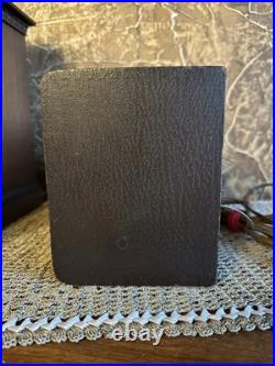 Vintage Pathe XBR Wood Table Tube Radio Working Leatherette Cabinet Receives AM