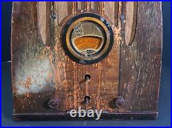 Vintage Philco Cathedral Tube Radio Model 37-89 Wood Tombstone NOT WORKING